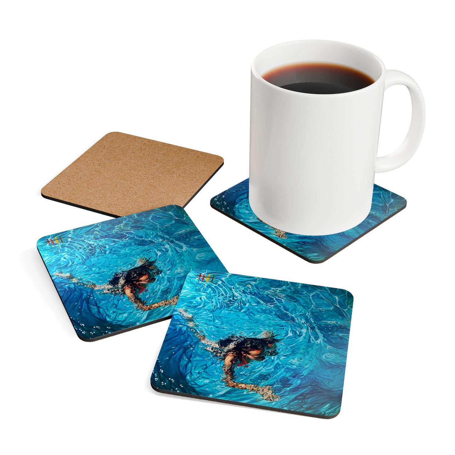 "The Chimera" Corkwood Coaster Set
